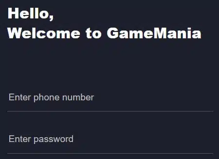 GameMania Login