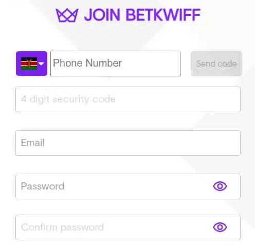 Betkwiff App Registration