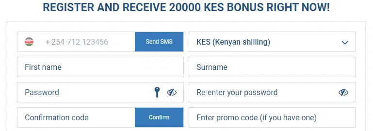 1xbet sign up form