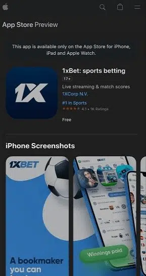 1xbet ios app download guide