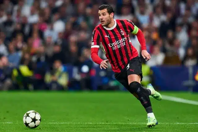 Theo Hernandez of AC Milan during the UEFA Champions League match