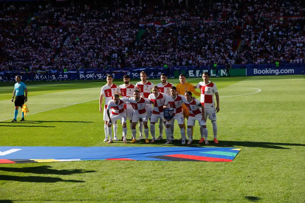Team of Croatia during UEFA Euro 2024 game between national teams of Spain and Croatia