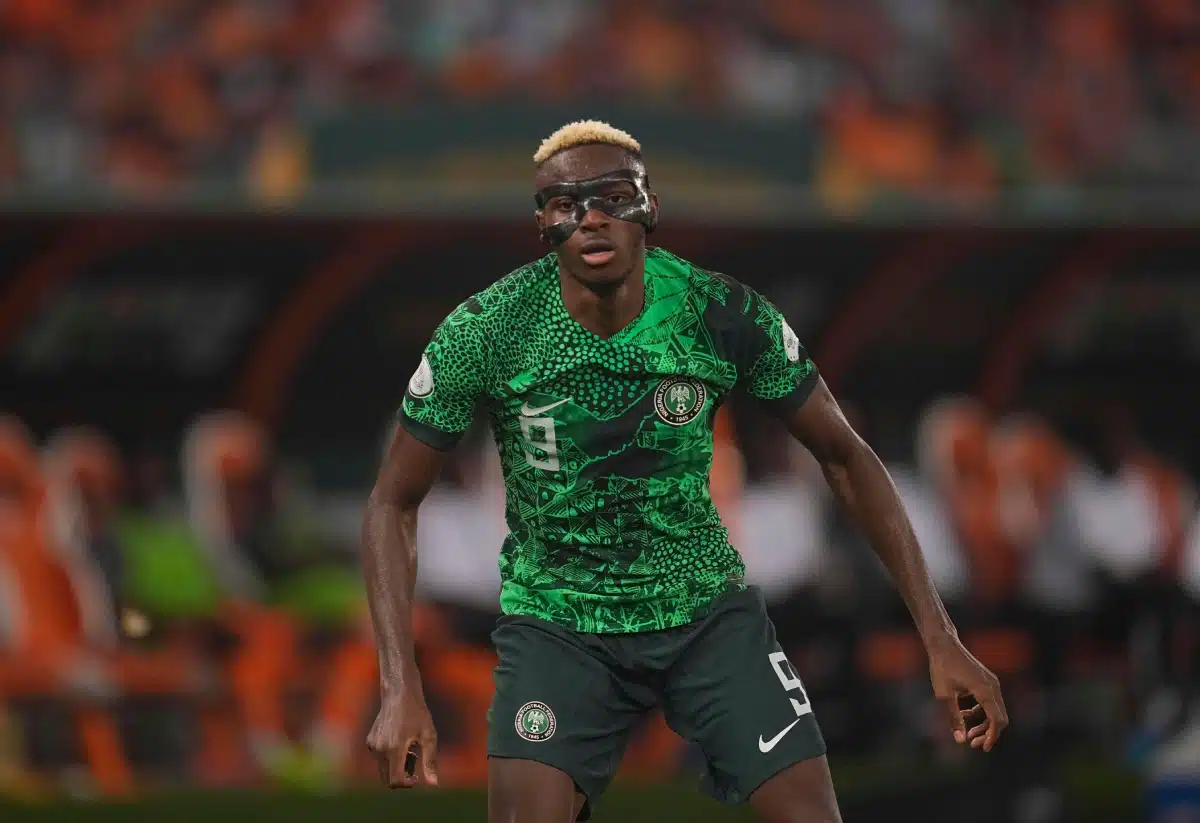 Victor James Osimhen (Nigeria) looks on during a African Cup of Nations, 2024