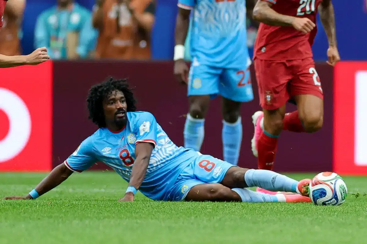 Samuel Moutoussamy of DR Congo during the World Cup 2026 Group K match between Portugal and DR Congo, 17 June 2026