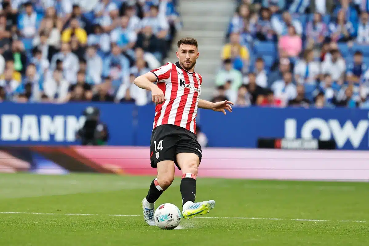 Aymeric Laporte during the La Liga match, 2026