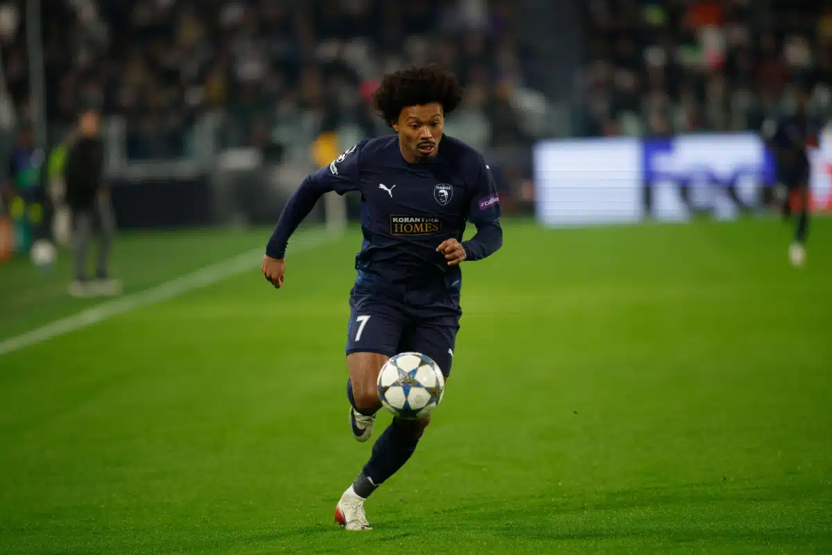 Bruno of Pafos FC during the Champions League, 2026