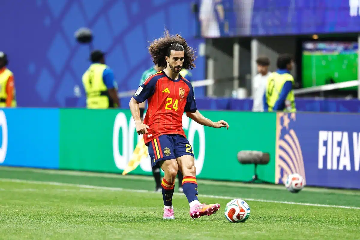 Cucurella during the World Cup match, 2026