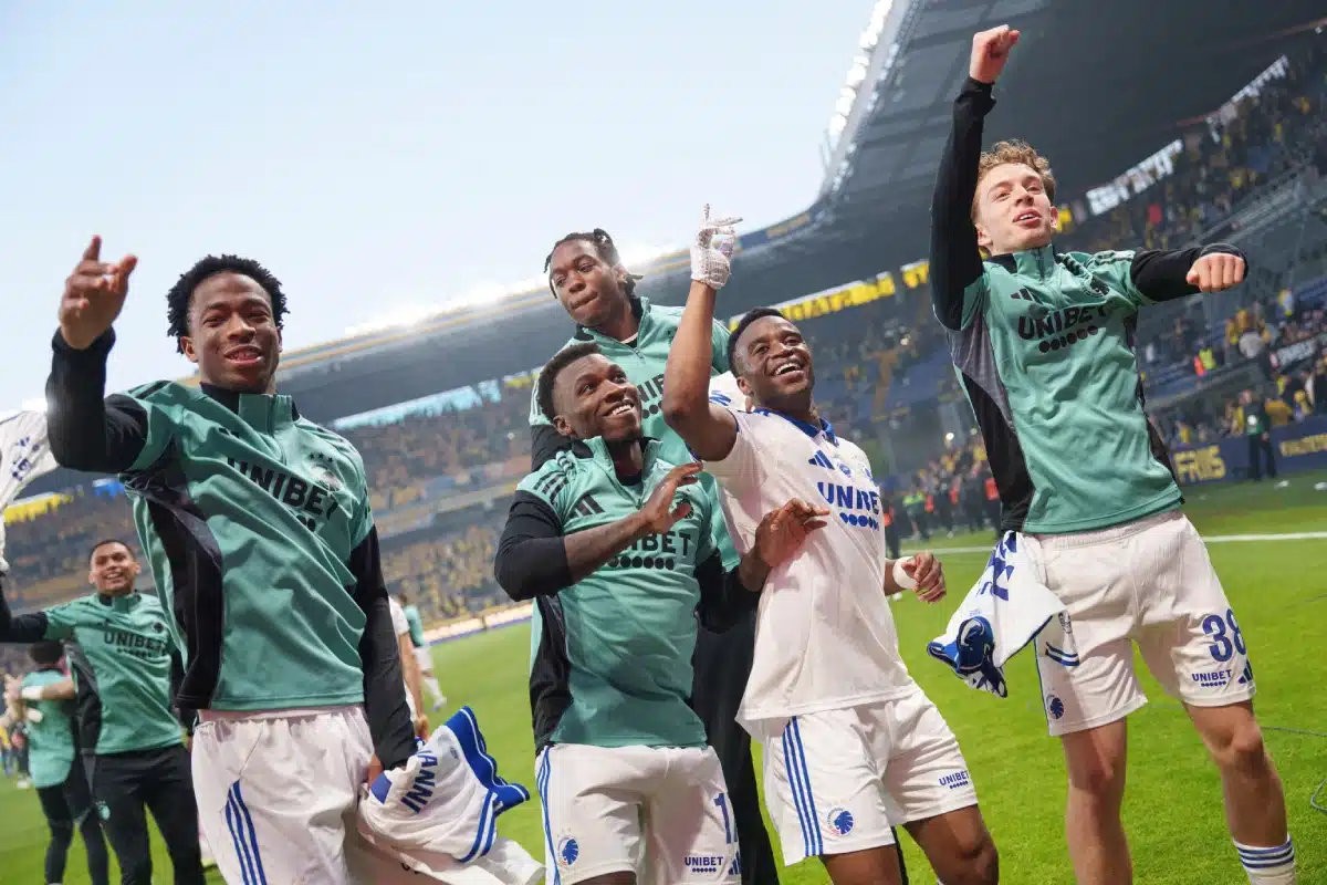 Youssoufa Moukoko, Humor Németh, and Dominik Kotarski of FC Copenhagen, 21 May 2026