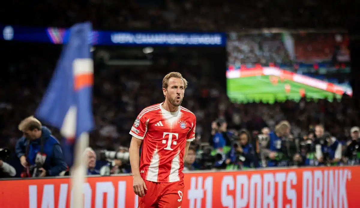 Kane during the match between PSG and FC Bayern München, 2026