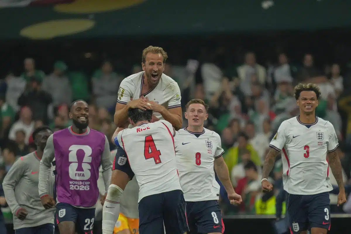 Kane during the World Cup match, 2026