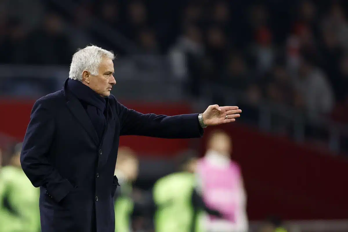 Mourinho during the Champions League match, 2025