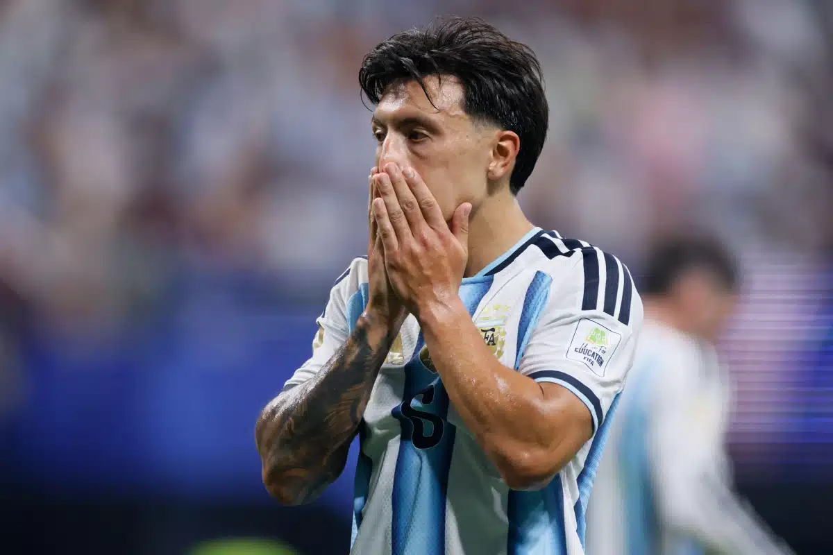 Lisandro Martinez of Argentina reacts during the WC 2026 Round of 16 match between Argentina and Egypt, July 7, 2026
