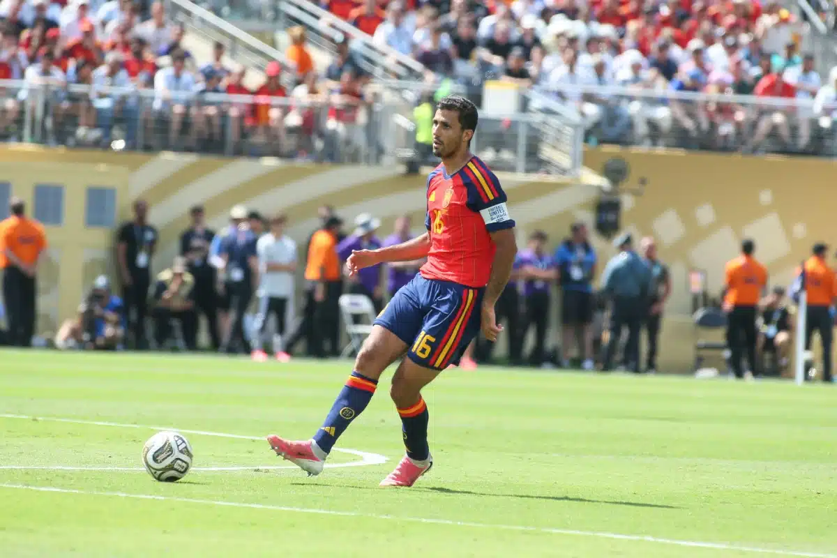 Rodri of Spain in action during the WC Final, 2026